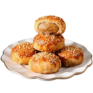 棋子烧饼河北唐山特产香酥猪肉馅旗子宴请零食小吃传统老味道