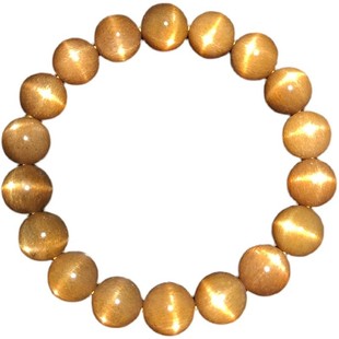 天然黑金太阳石手链黑骨干黄水晶钛晶金猫眼石男女曜石虎眼石手串