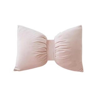 家粉色沙发腰靠枕抱枕套床头靠垫高级不含芯奶油可拆洗卧室方形