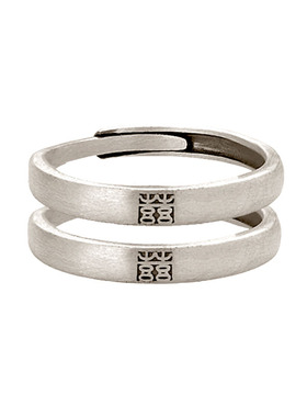 999足银简约小众设计感情侣对戒