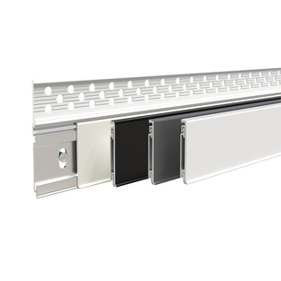 美通超薄金属极窄pvc预埋免开槽内嵌铝合金踢脚线新型平墙地脚线