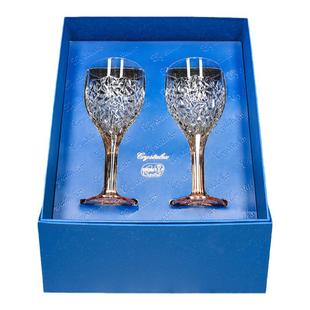 捷克进口水晶红酒杯套装高档礼盒七夕送礼新人生日礼物高级高脚杯