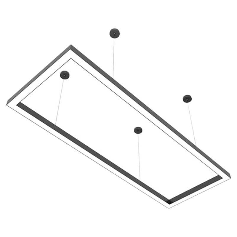 led汽车展厅回型吊灯条形灯