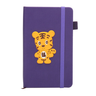 A6记事本可爱十二生肖孩子笔记本幼儿园礼品迷你小学生便携带笔配插笔套本子女生绑带松紧带卡通日记本奖品