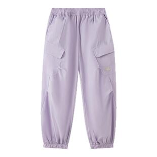 【防晒】New Balance nb童装女童春秋休闲工装风长裤ND7TF37042