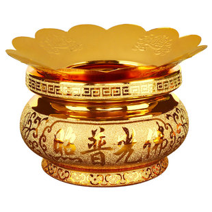 香火供奉家用陶瓷香供炉财神爷专用香炉沙金敬神上香供佛大号香碗
