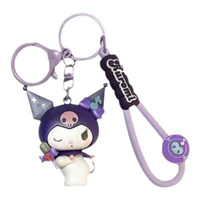 欧家卡艺卡通硅胶网红钥匙链圈