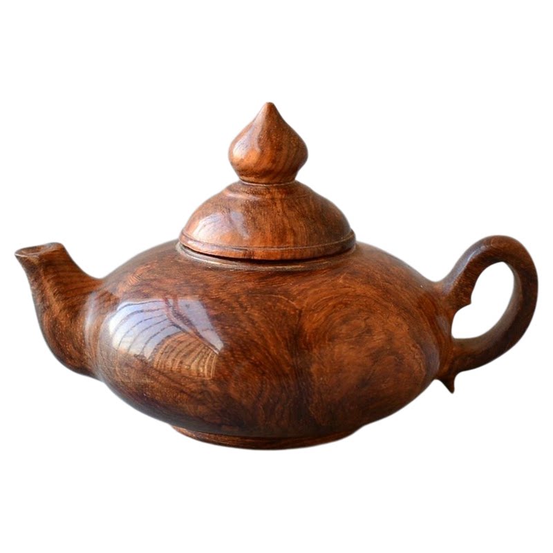 早期珍品海南黄花梨茶壶一对
