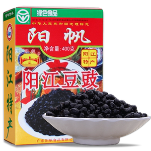 阳江阳帆牌黑豆豉干400克 蒸鱼蒸肉炒菜阳光特产农家自制豆豉正宗