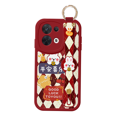 适用OPPO Reno8手机壳13新款reno12防摔Reno14斜挎挂绳reno10斜跨背带6喜乐7se中国风4腕带Pro保护套11女5可9