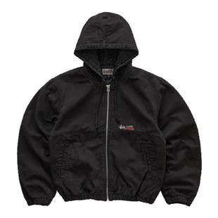 现货 STUSSY WORK JACKET INSULATED CANVAS石洗帆布连帽工装夹克