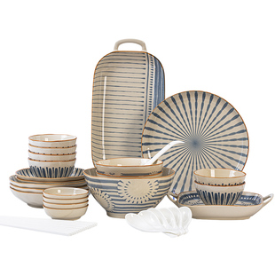 碗盘家用2025新款高颜值日系陶瓷碗碟单个碗具釉下彩碗筷盘子单品