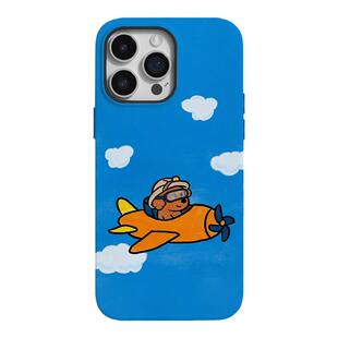 飞行日记~涂鸦小狗飞机适用iPhone16/15promax手机壳华为pura70菲林苹果14红米k70软vivoS19硬iqooneo9畅享60