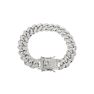 欧美潮人嘻哈古巴链镶钻个性搭配