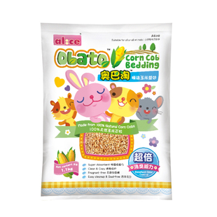 Alice玉米芯兔子龙猫豚仓鼠金丝熊仔可食散热除臭厕所垫料砂1.1kg