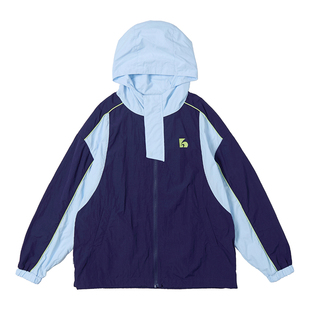 蓝汽水2026春季新款轻量男童山系撞色青少年可收纳抽绳外套