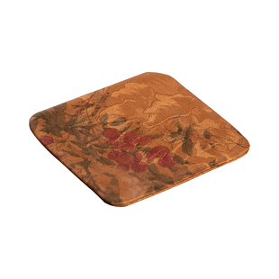 国潮风真丝双面香云纱茶杯垫中式禅意布艺杯托防烫隔热茶壶垫茶垫