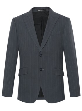 利郎官方条纹商务西服套装三件套