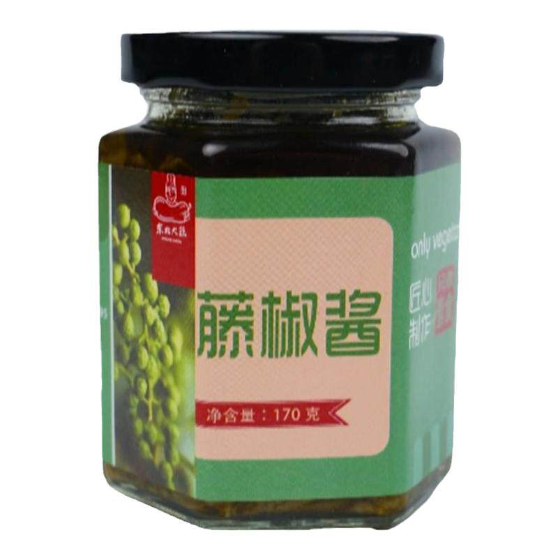 东北大蔬素食藤椒酱香椿酱辣椒酱下饭酱素食拌饭拌面调味素食酱