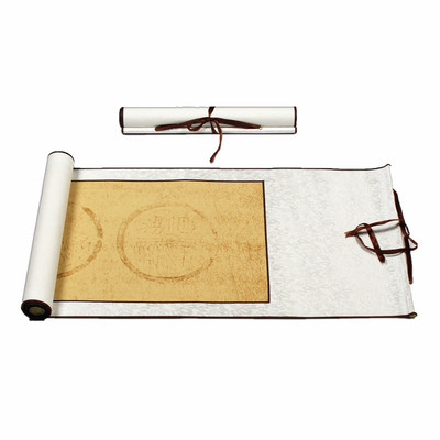 全绫精装宣纸挂轴书法卷轴横幅