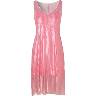 【38焕新周】Rotate 女亮片绢网迷你派对V领裙连衣裙