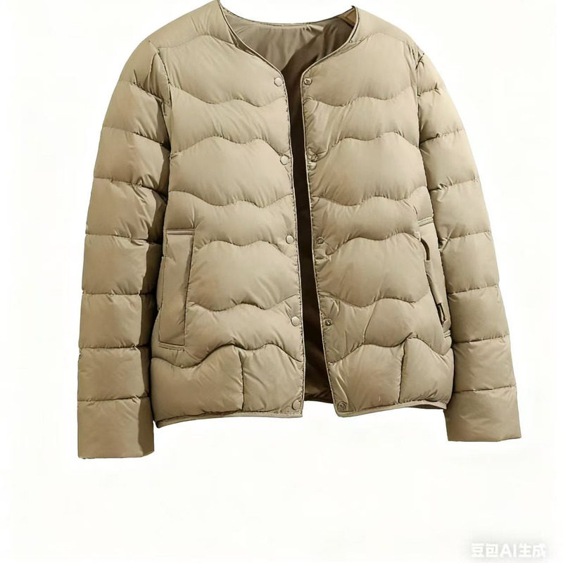火山岩蓄热白鸭绒短款羽绒服