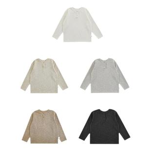 幼悠童装男童纯色长袖圆领t恤春春秋2026新款简约百搭儿童上衣潮