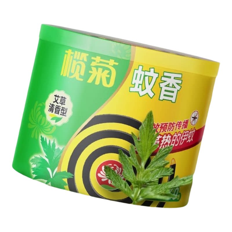 榄菊艾草蚊香盘30圈艾草清香型有效灭蚊盘香室内香家用防蚊