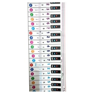 88键便携钢琴键盘图纸初学者指法练习卡手卷琴练五线谱简谱对照表