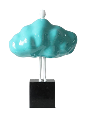 北欧轻奢云朵女孩摆件样板间售楼处卧室儿童房电视柜轻奢创意装饰