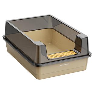 方形猫砂盆超大号防外溅巨无霸特大防带出半封闭式猫咪屎盆猫厕所