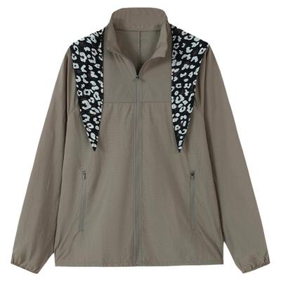 【博主推荐】AR豹纹巴恩风原纱可拆卸防晒衣运动轻量户外休闲外套