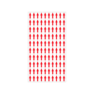 大号箭头标识贴不良品标签贴纸红色服装返工次品指示不合格标记贴剪头瑕疵验修反工不干胶自粘方向记号贴批发