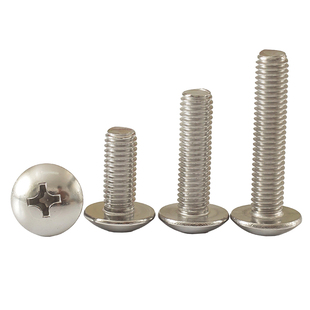 304/316不锈钢大扁头螺丝201十字槽蘑菇头机螺钉伞头M2M3M4M5M6M8