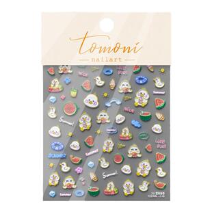 日式美甲萌物卡通浮雕立体线条贴纸彩色可爱小猪涂鸭指甲装饰图案