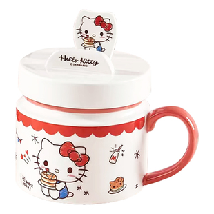 玉桂狗卡通马克杯带盖家用可爱陶瓷早餐杯三丽鸥创意手机支架杯子