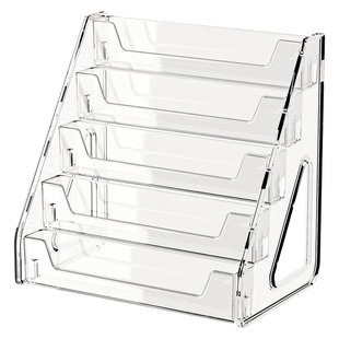 吧唧展示架桌面亚克力色纸小卡周边多层阶梯置物架谷子徽章收纳盒