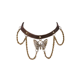 虚轨原创 独步漫游系列复古Y2K辣妹嬉皮士蝴蝶链条项链