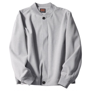 高奢标杆 贵气十足 桑蚕丝羊毛混纺秋冬男士高端飞行员棒球服外套