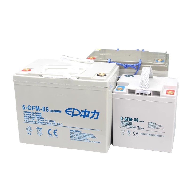 中力电动叉车电池小金刚配件12V电瓶蓄电池30A65A85A天能电池正品