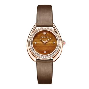 Peacock孔雀表真耀系列绮羽女士手表机械表时尚轻奢女表品牌镶钻