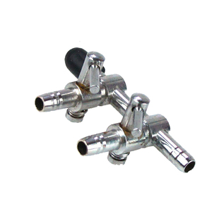 鱼缸氧气管不锈钢分配器氧气气量调节阀水族箱氧气泵铜镀镍分流器