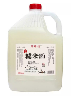 菇苏情农家糯米酒2.5/5L桶装5/10斤甜酒酿醪糟高度纯谷酒桂花泡酒