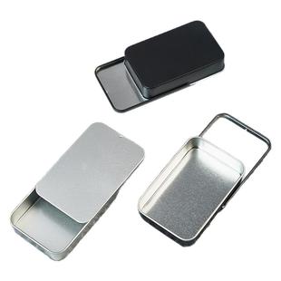 滑盖龙珠茶茶饼便携收纳盒抽屉式糖果压线马口铁盒子渔具焊烟烟盒