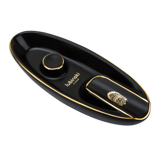 鲁宾斯基雪茄烟灰缸单槽骨瓷灭烟器个性时尚陶瓷烟缸古巴烟具配件