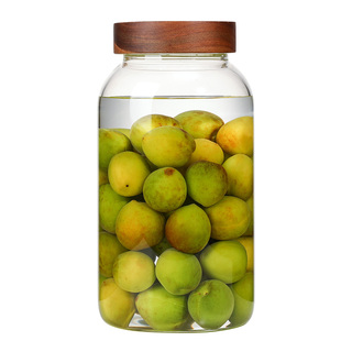 泡杨梅酒玻璃瓶高档加厚荔枝果酒专用罐密封食品级容器家用储物罐