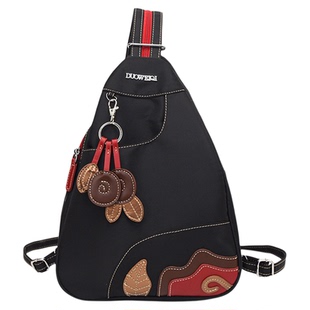 新款时尚牛津布双肩背包女轻便通勤收纳单肩包多功能大容量妈咪包