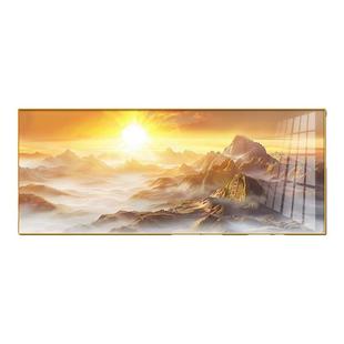 泰山日出图挂画客厅沙发背景墙装饰画2024新款高级感日照金山壁画