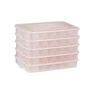 分格饺子盒速冻饺子保鲜专用冰箱收纳盒水饺盒馄饨冷冻盒多层托盘