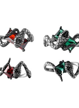 DOACHD纯银暗黑高级蛇形情侣对戒